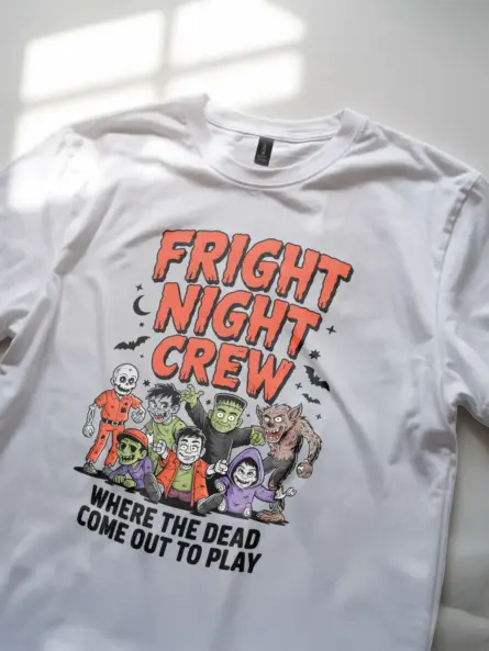 Epic Fright Night Crew Halloween T-Shirt with Classic Monsters - Image 3