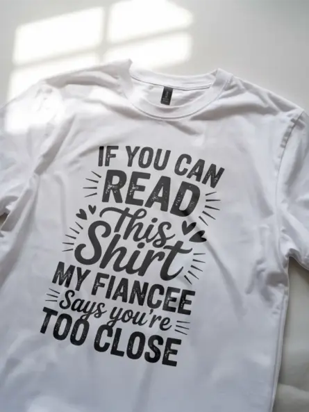 Funny Engaged Couple T-Shirt for Men - Image 11