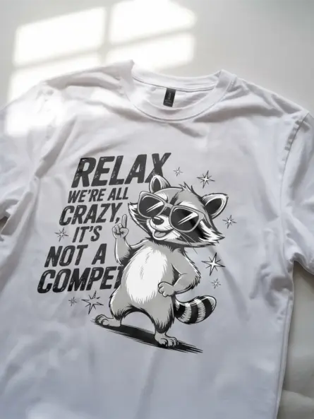 white raccoon quote funny raccoon mental health t-shirt