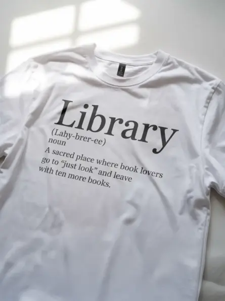 Witty Library Definition T-Shirt for Readers - Image 3