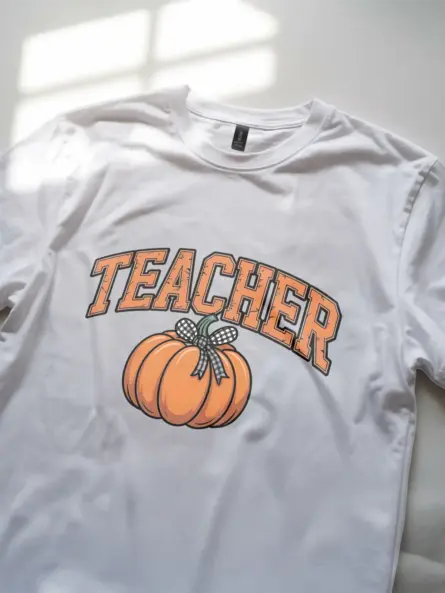 Adorable Pumpkin Teacher Halloween Shirt for Fall - Image 12