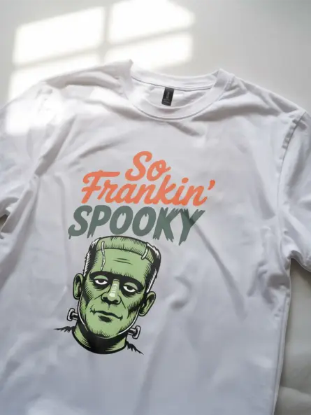 Hilarious Retro Frankenstein Spooky T-Shirt – So Frankin’ Funny Halloween Tee - Image 11