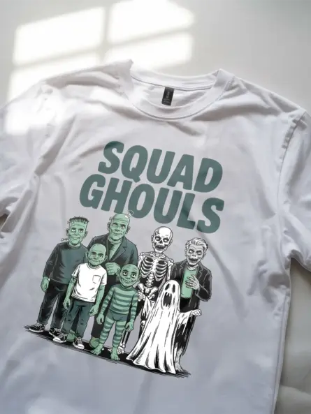 Lifestyle Shot white Shirt Lifestyle – Squad Ghouls T-Shirt