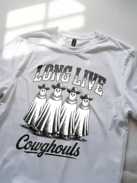 angled – country aesthetic cowghouls print western ghost cowboy t-shirt