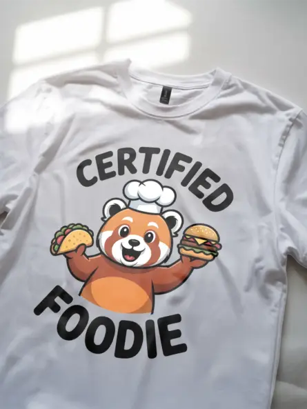 Certified Foodie T-Shirt – Cute Red Panda Chef Graphic Tee - Image 11