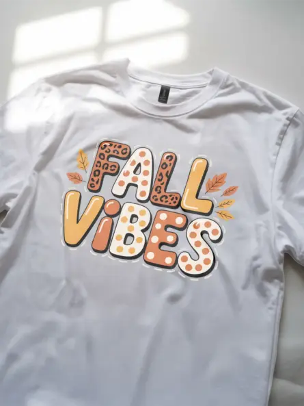 Trendy Fall Vibes T Shirt – Leopard & Polka Dot Autumn Top - Image 11