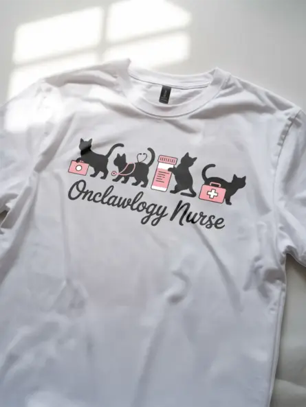 Funny Nurse Cat Shirt – Onclawlogy Design for Oncology Nurses - Image 11
