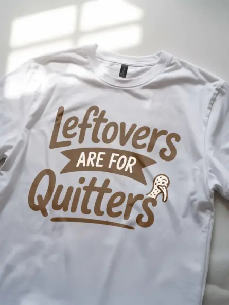 Thanksgiving Funny T-Shirt – “Leftovers Are for Quitters” Minimalist Tee - Image 11