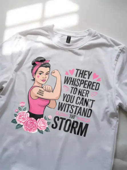 They Whispered to Her Shirt – Rosie Pink Ribbon Power Tee - Image 12