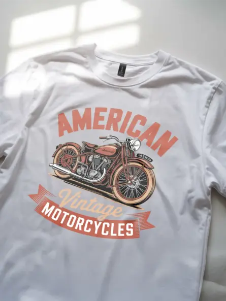 Epic American Vintage Motorcycle T-Shirt – Retro Ride Style - Image 11