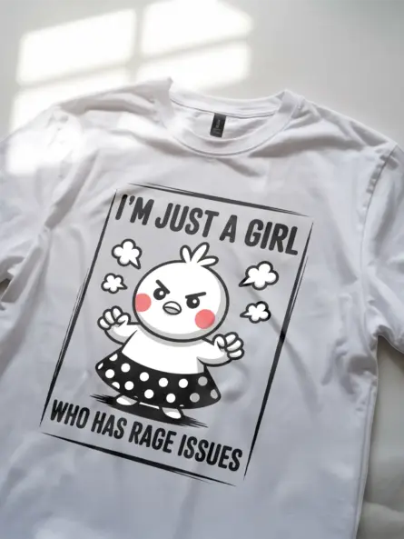 Bold Anger Issues T Shirt – Cute Rage Cartoon Tee for Girls - Image 11