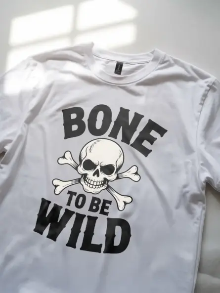 white bone to be wild biker halloween shirt