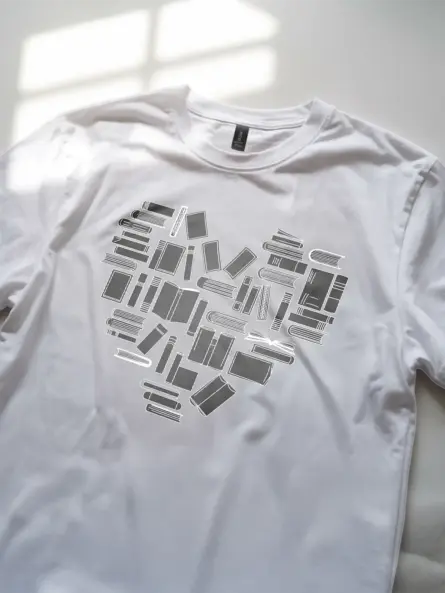 Book Heart Shirt – Stunning Minimalist Tee for Literary Lovers - Image 11