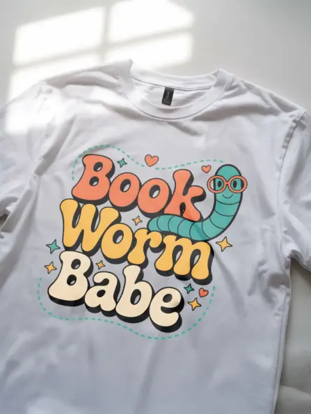 Retro Bookworm T-Shirt for Readers – Cute & Quirky Vintage Design - Image 8
