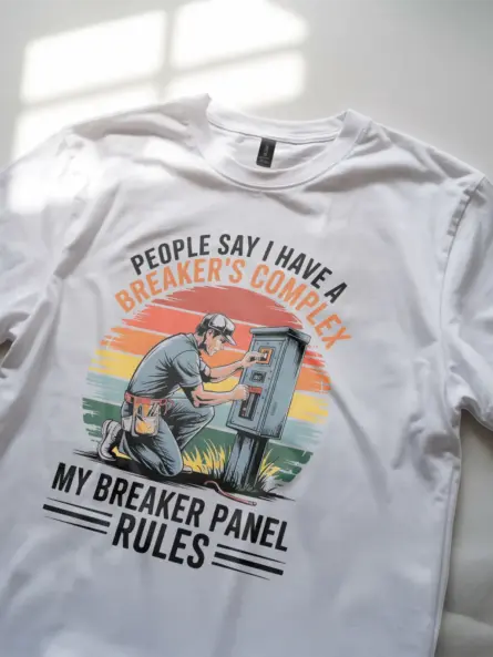 Breaker Panel T-Shirt for Electricians – Funny Vintage Electrical Engineer Tee - Image 12