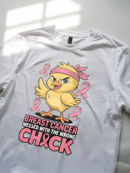 Breast Cancer Messed with the Wrong Chick Shirt – Bold Funny Survivor Tee - Image 11