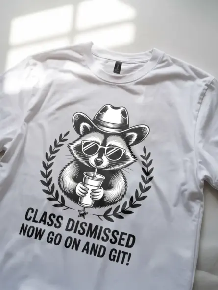 Class Dismissed T-Shirt – Funny Western Raccoon Teacher Gift Tee - Image 11