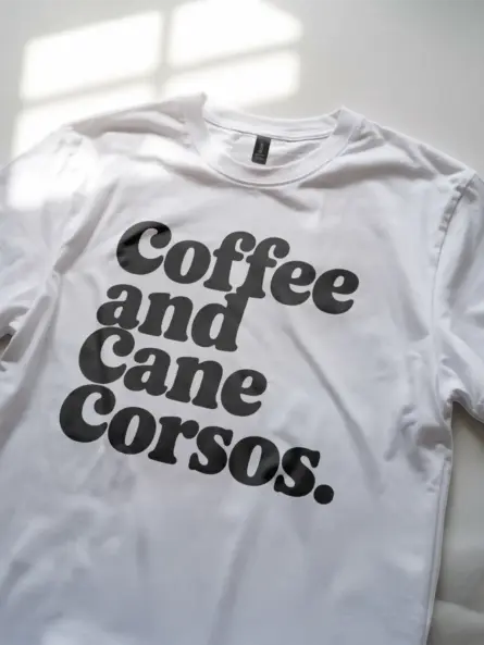 Cozy Coffee and Dog Shirt – Cane Corso Retro Graphic Tee - Image 11