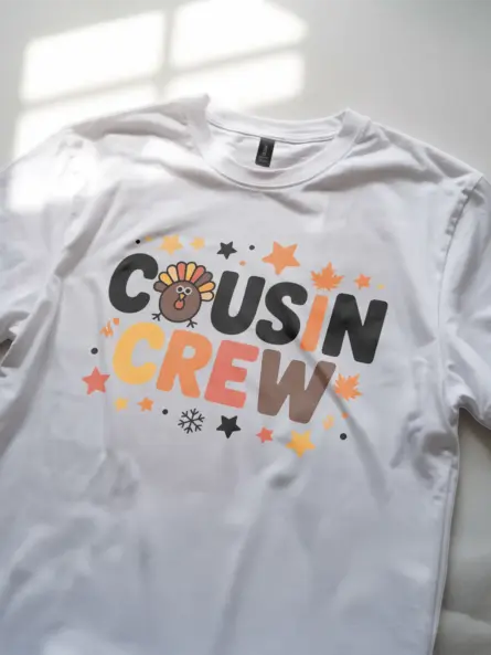 Cousin Crew T-Shirt – Cute Matching Thanksgiving Family Tee - Image 11