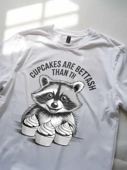 Adorable Cupcake Teacher Shirt – Sweet Raccoon Classroom Humor - Image 11