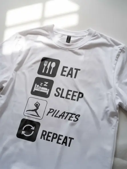 Motivational Eat Sleep Pilates T-Shirt for Instructors & Pilates Lovers - Image 11