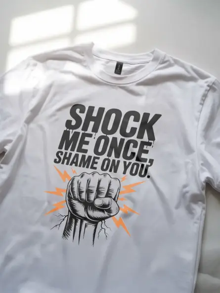 Electrician Distressed T-Shirt with Power Fist & Bold Quote - Image 12
