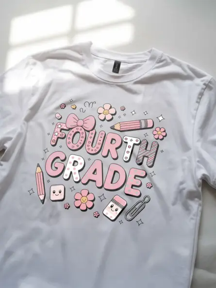Fourth Grade Shirt – Glitter Kawaii Back to School Tee - Image 11