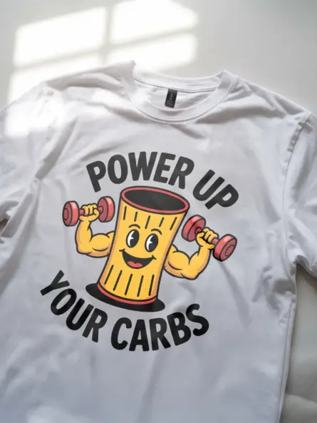 Funny Carb T Shirt – Power Up Your Carbs Tee for Gym Humor Fans - Image 11