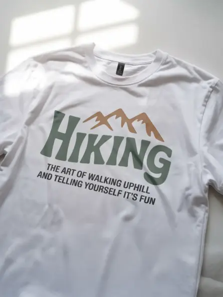 Funny Hiking T-Shirt for Outdoor Lovers – The Art of Walking Uphill - Image 11