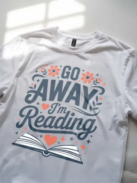 Go Away I'm Reading Shirt – Whimsical Vintage Tee for Book Lovers - Image 11