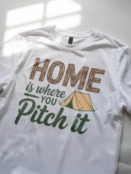 Home Is Where You Pitch It Shirt – Funny Camping Quote Tee for Nature Lovers - Image 11