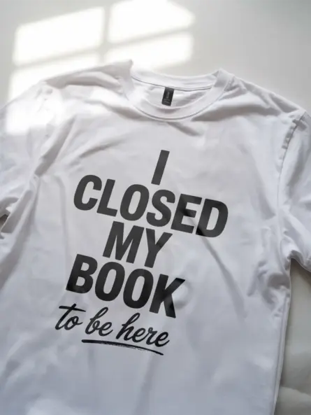 Witty I Closed My Book to Be Here T-Shirt – Funny Book Lover Tee for Introverts - Image 11