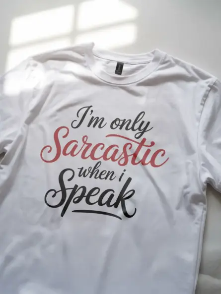 white Shirt Lifestyle – I’m Only Sarcastic When I Speak – sarcastic quote t-shirt