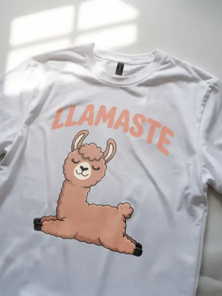 Playful Llamaste Shirt for Yoga Lovers – Funny Animal Tee - Image 11