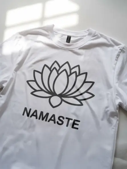 Lotus Flower Namaste Shirt – Minimalist Spiritual Yoga Tee - Image 11