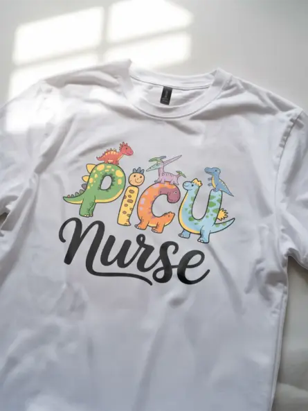 PICU Nurse Dinosaur Shirt – Cute Pediatric Tee - Image 8