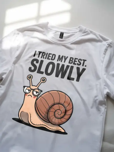 Snail Shirt – Funny Introvert Graphic Tee with Minimalist Vibes - Image 11