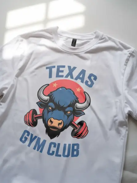 Bold Texas Gym Club T-Shirt – Buffalo Logo Workout Apparel - Image 13