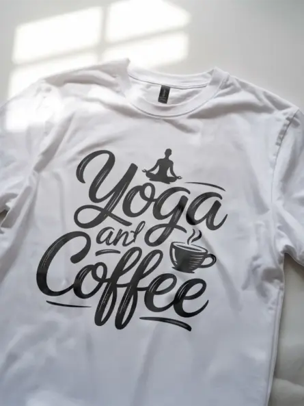 Peaceful Yoga and Coffee T-Shirt for Women - Image 11