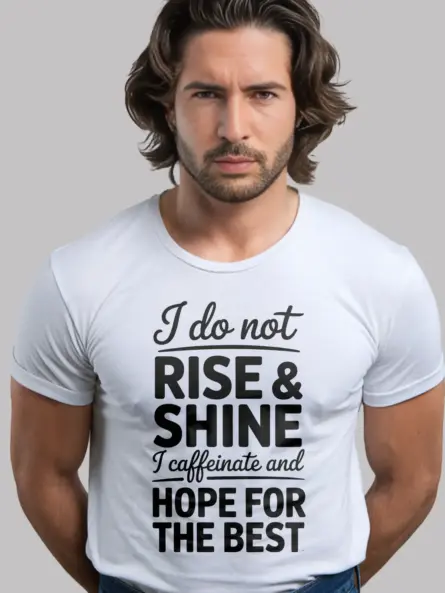 white Front View Sarcastic Not a Morning Person Coffee Shirt