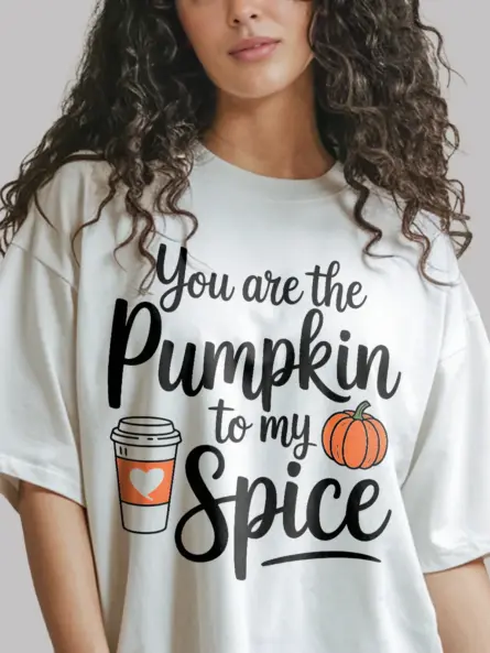 Pumpkin Spice Couple Shirt – Adorable Fall Tee for Partners - Image 12
