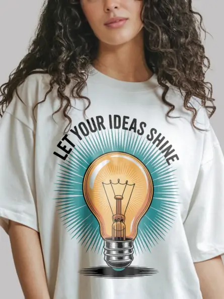 Creative Light Bulb T-Shirt – Retro Design - Image 6