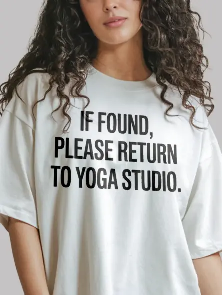 Funny Yoga Studio Shirt – Bold Minimalist Tee with Self-Care Humor - Image 12