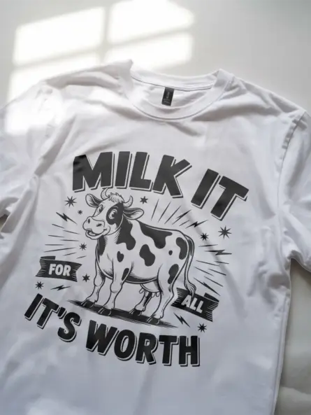 white lifestyle view milk it for all its worth shirt cow lover apparel