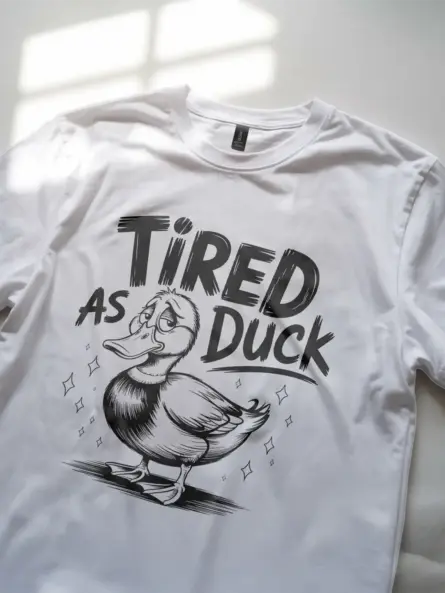 white Tired As Duck Shirt tired as duck shirt