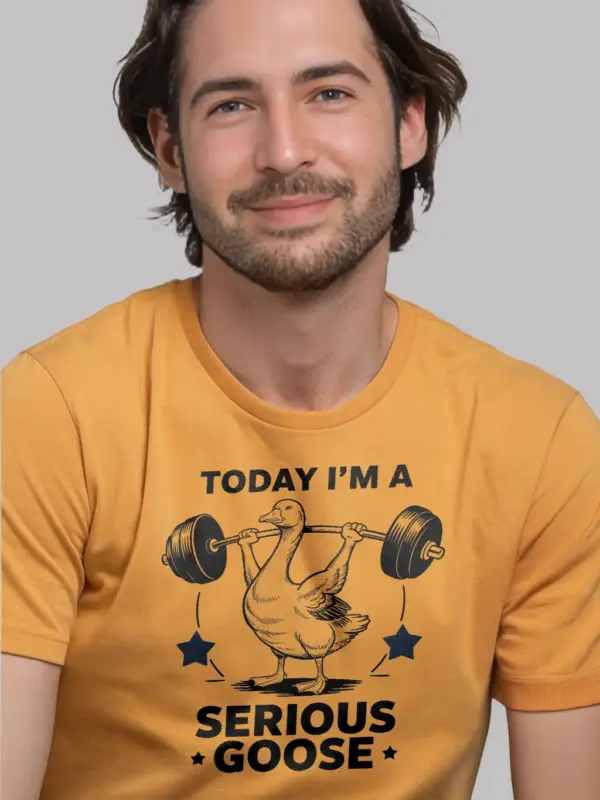 yellow- Retro Strength Training Tee - funny vintage gym t-shirt