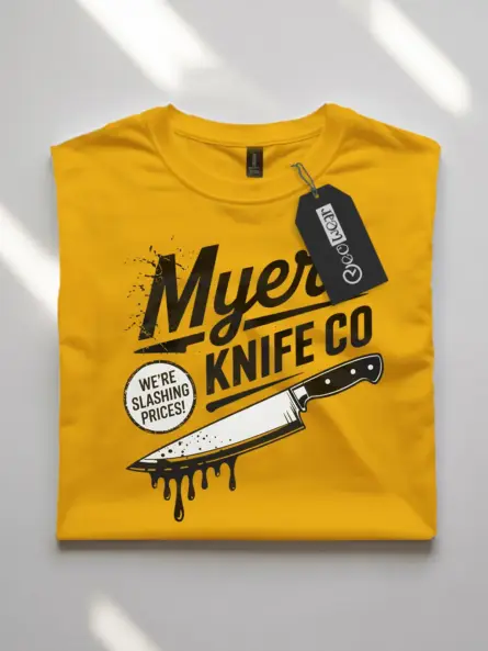 vintage slasher knife t-shirt