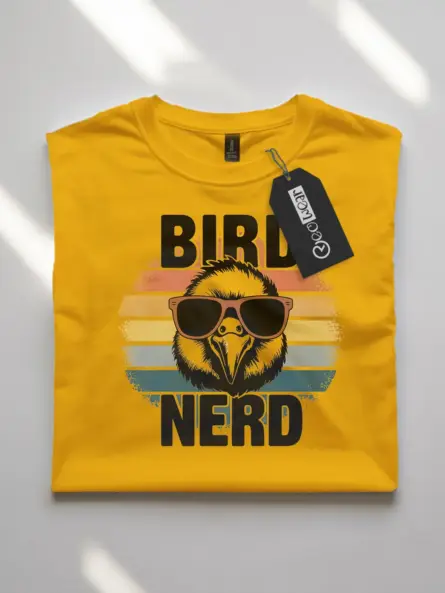 Retro Bird Nerd T-Shirt for Birdwatchers & Ornithology Fans - Image 7