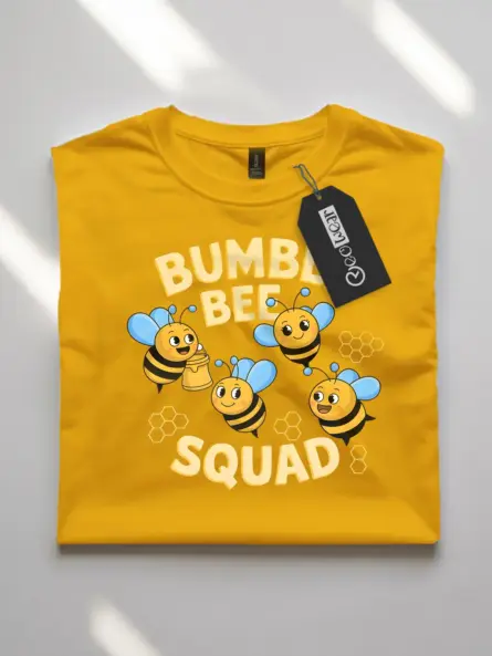 Bumble Bee Shirt – Vibrant Nature-Lover Squad Tee - Image 4