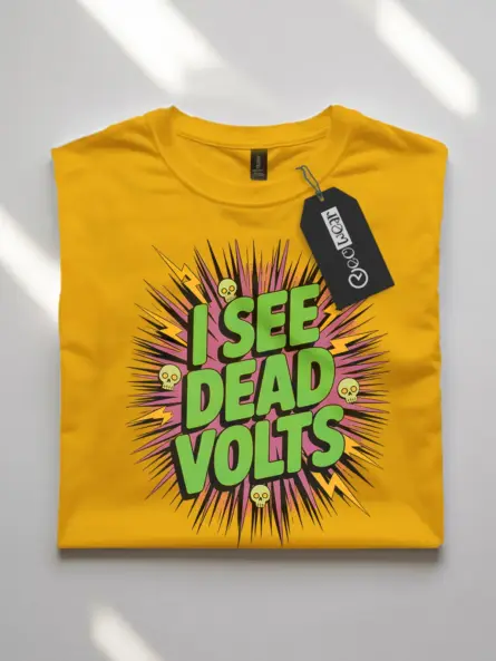 Funny Electrician T-Shirt Skull Comic Style - Image 10